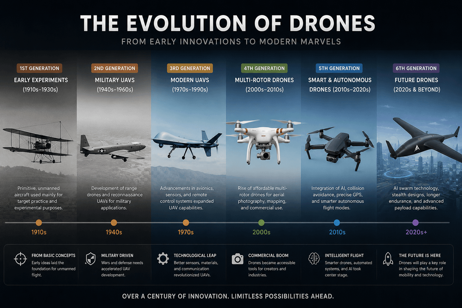 The Evolution of Drones — From Early Innovations to Modern Marvels
